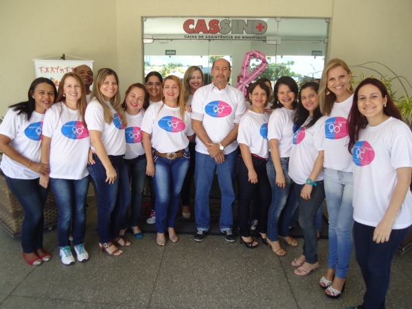 Equipe reunida para abertura da Campanha de Prevenção